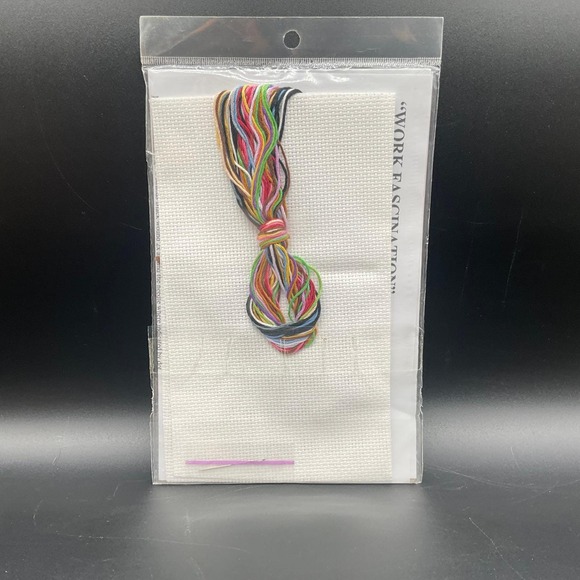 Design Works WORK Fascinates Me Cross Stitch Kit Office Humor Quote - Picture 2 of 5